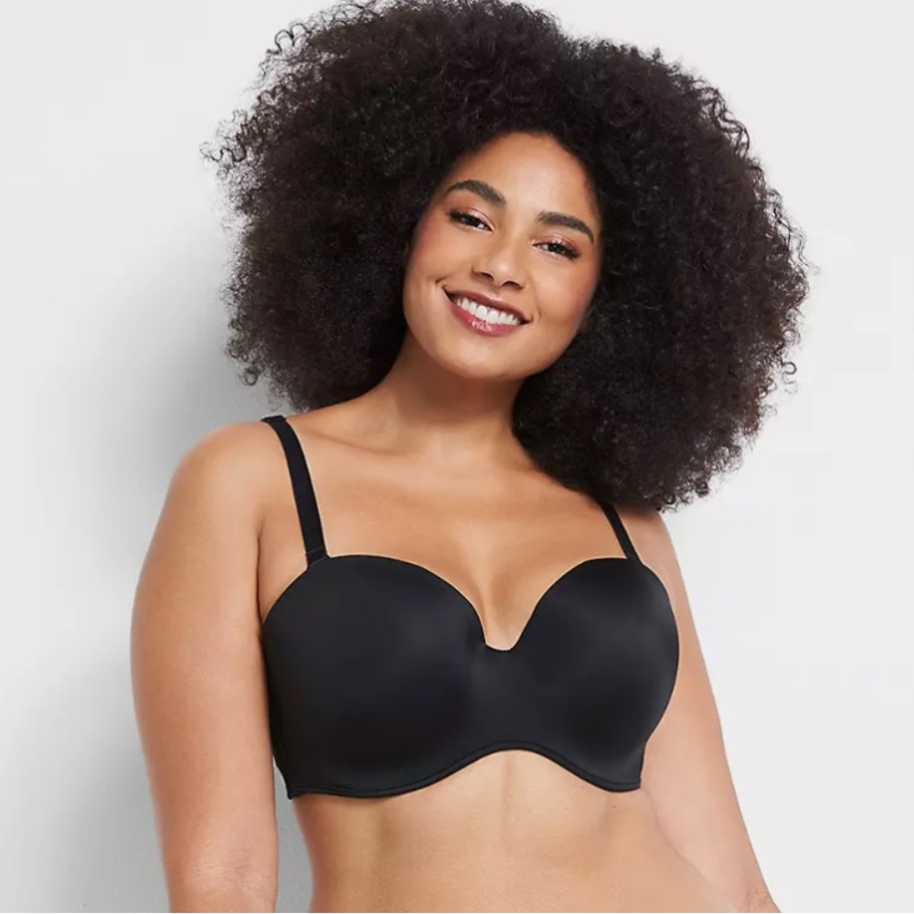 ✨Cacique Black Women's Convertible Strapless Underwire Bra✨